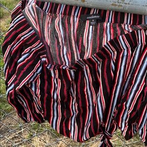 Cropped off the shoulder top